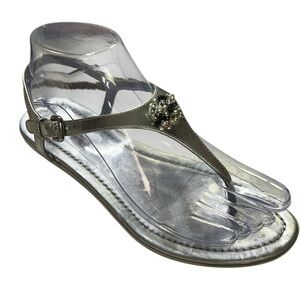 Prada Embellished Metallic Sandals